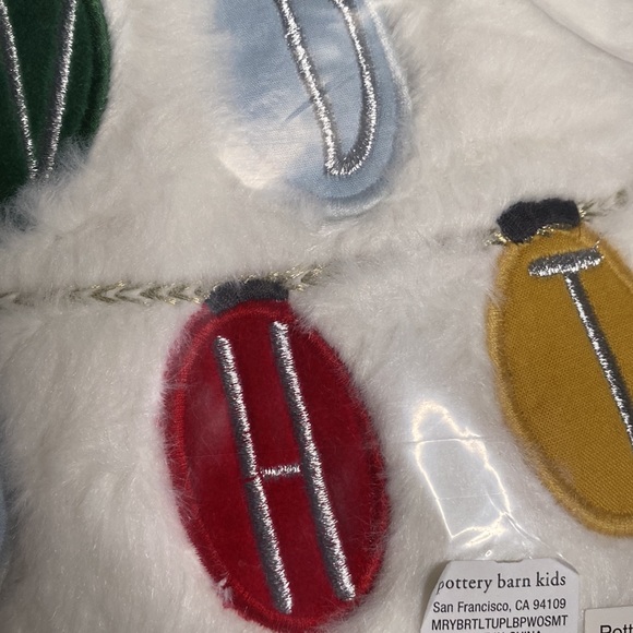 Pottery Barn Kids Holiday Message Merry and Bright LED Light Up Lumbar Pillow 🎄 - Picture 6 of 16